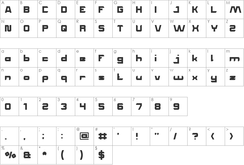 House Music font character map preview