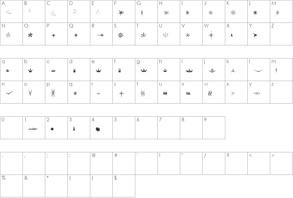 House-A-Rama-Gutterball font character map preview