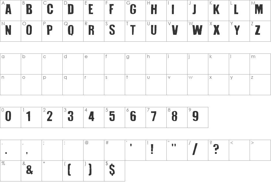 How To Disappear font character map preview