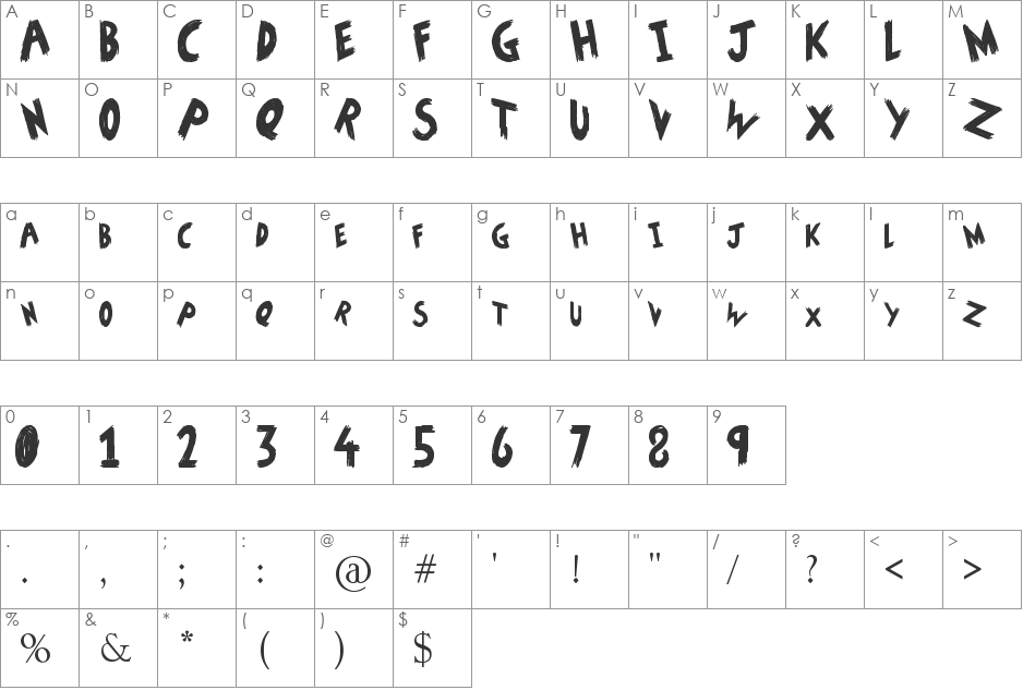 HoW tO dO SoMeThInG font character map preview