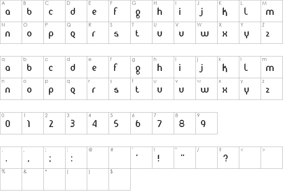 hurray font character map preview