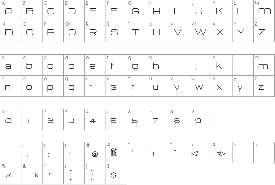 HURTMOLD_ font character map preview