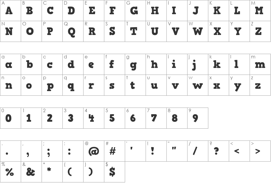 HVD Comic Serif Pro font character map preview
