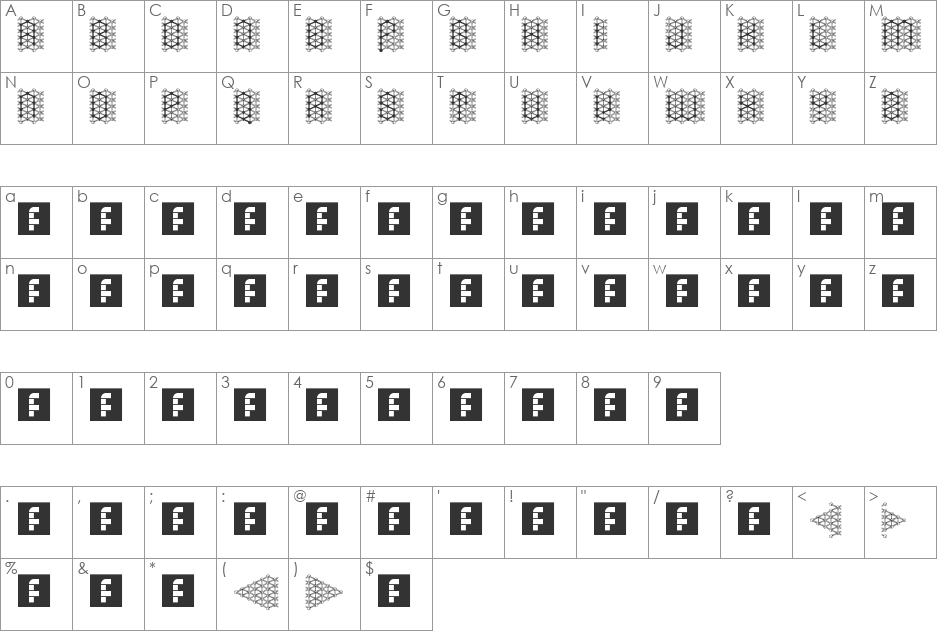 HyperLynk font character map preview