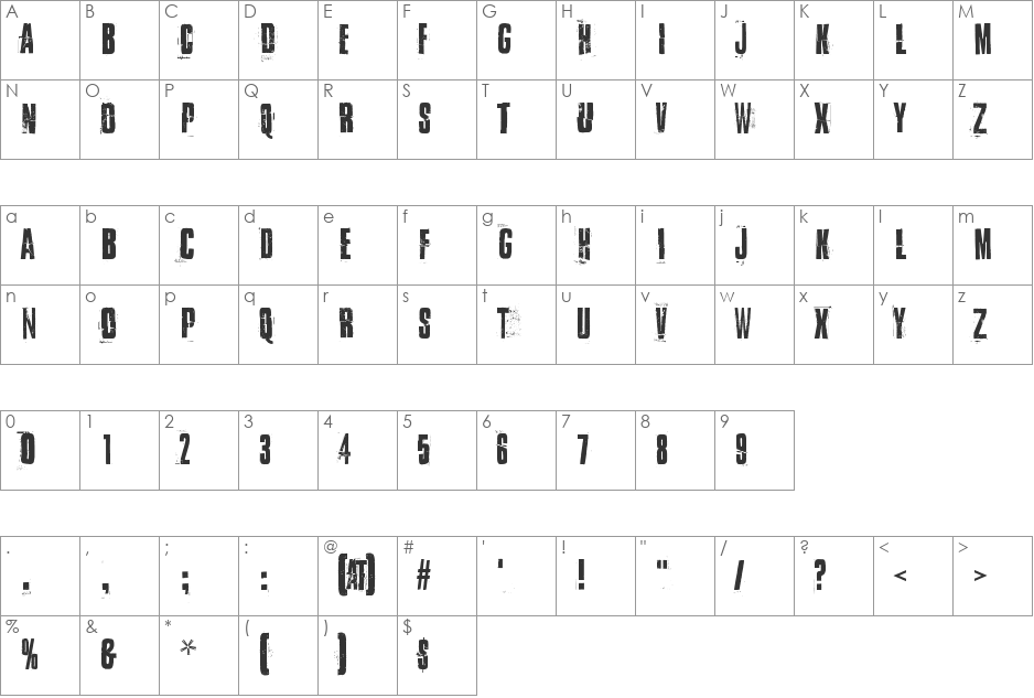 I Did It My Way font character map preview