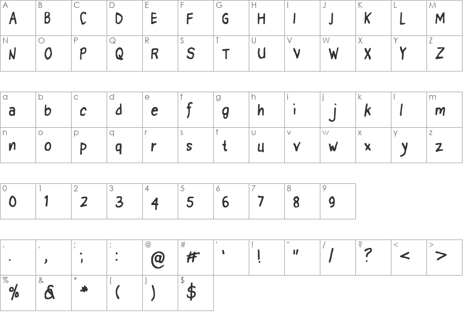 I Tried To Print Neat font character map preview