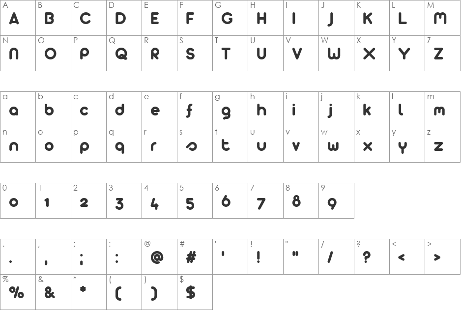 Arista 2.0 Alternate font character map preview