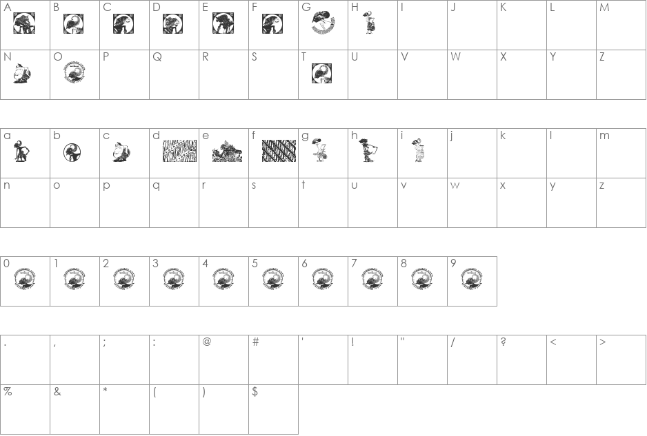 IndonesianArtsCulture font character map preview