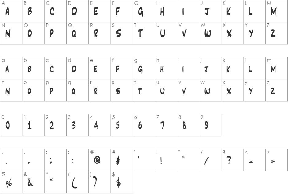 Inkpen2 Script font character map preview