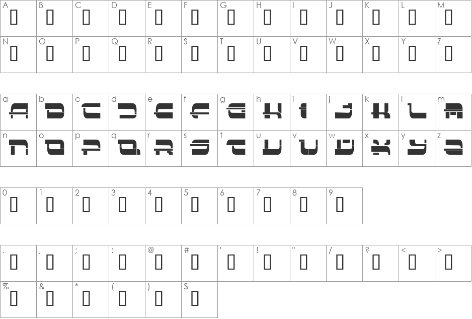 Insert 3 font character map preview