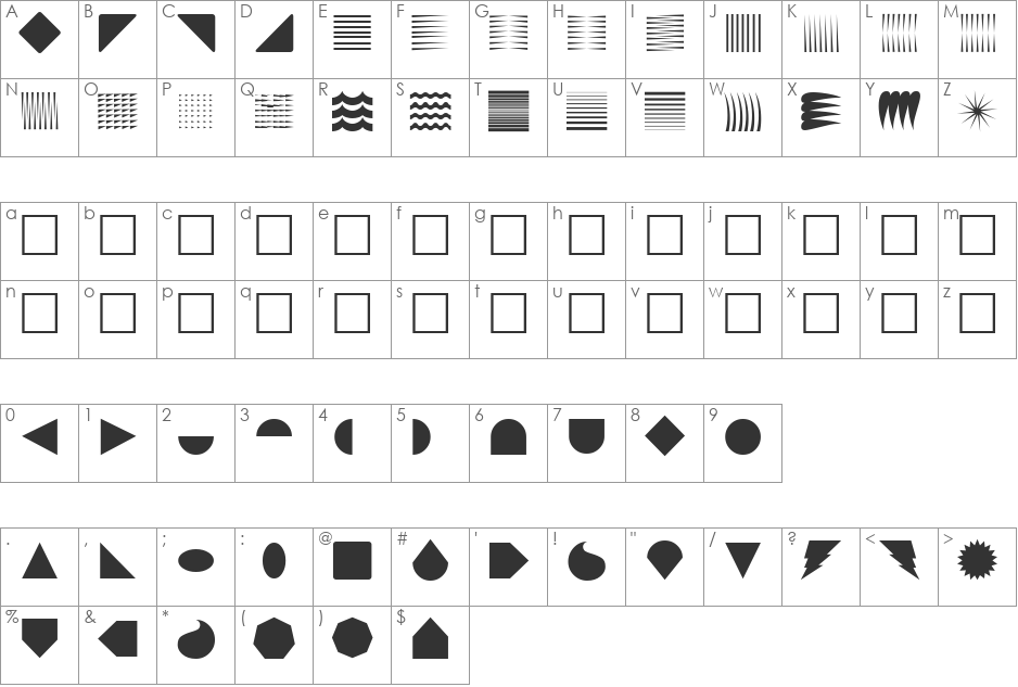 InstantLogo font character map preview