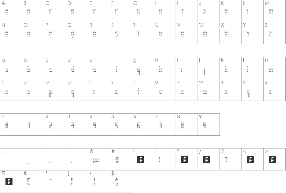 Integration font character map preview