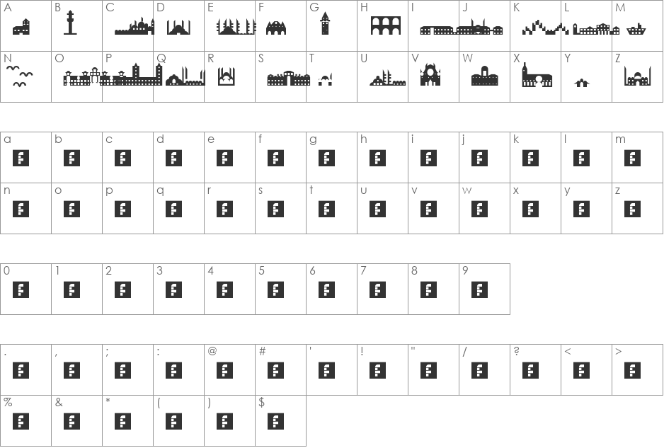 istanbul font character map preview