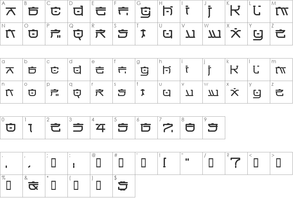 IttoRound font character map preview