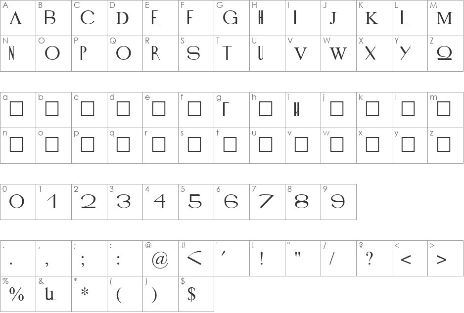 ArTarumianIshxan font character map preview