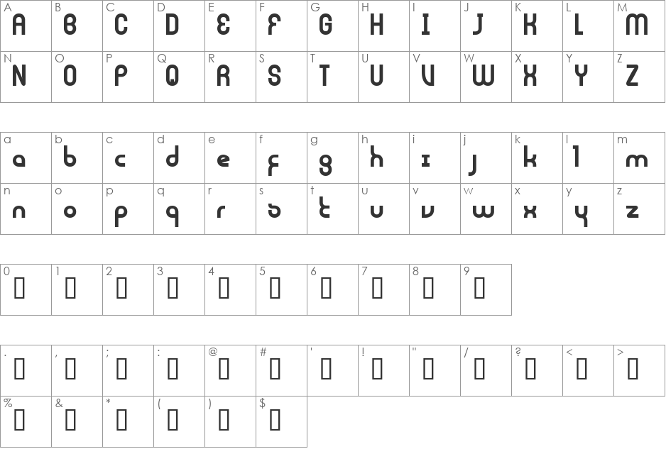 Joulu Fontti font character map preview