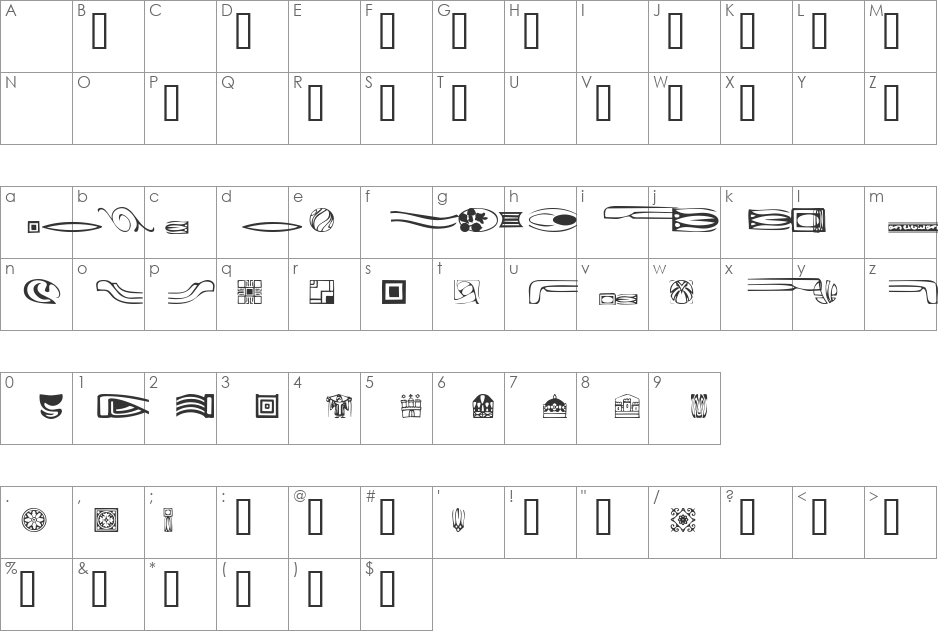 JournalDingbatsSixSSK font character map preview