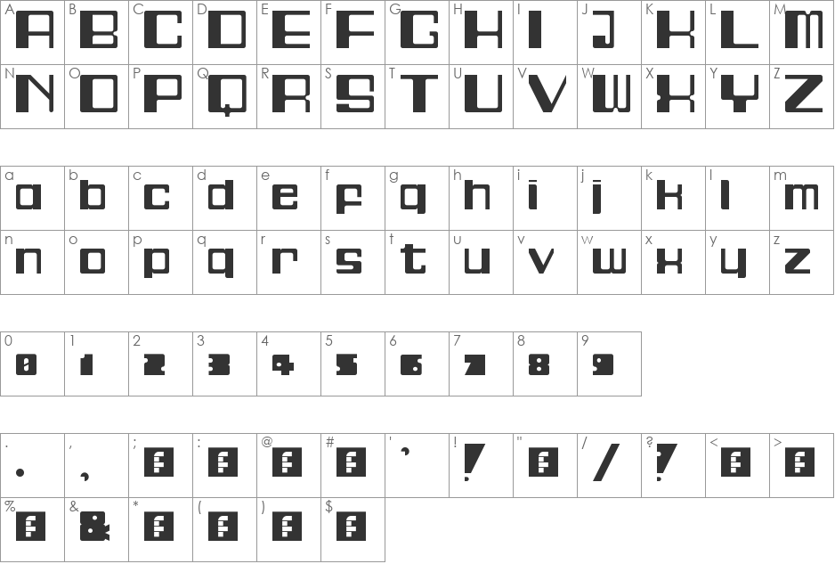 js lump 3 font character map preview