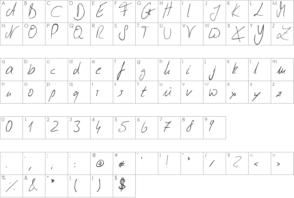 Julliversum Reloaded font character map preview