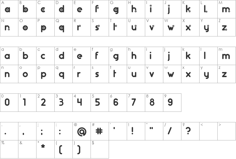artifice.rs font character map preview