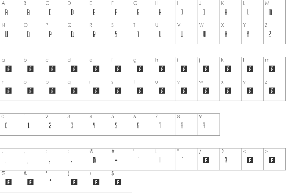 justdance font character map preview