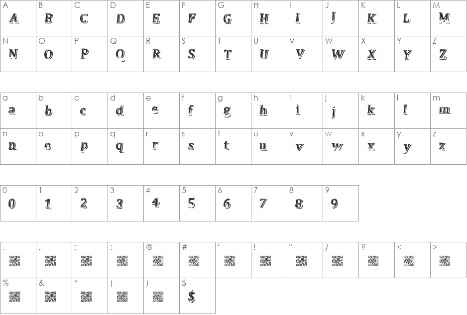 JustQuick font character map preview