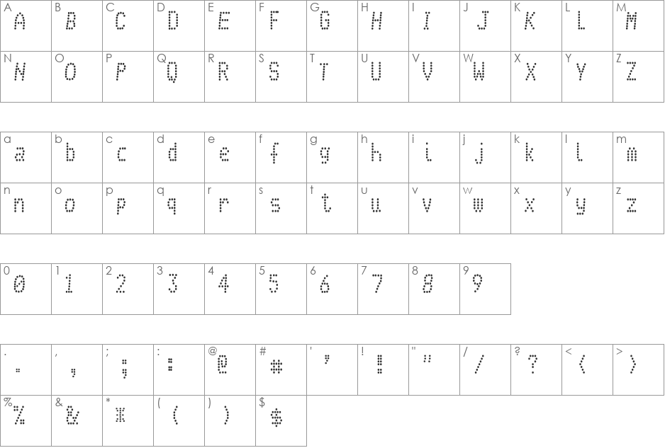J_NAKL_ font character map preview