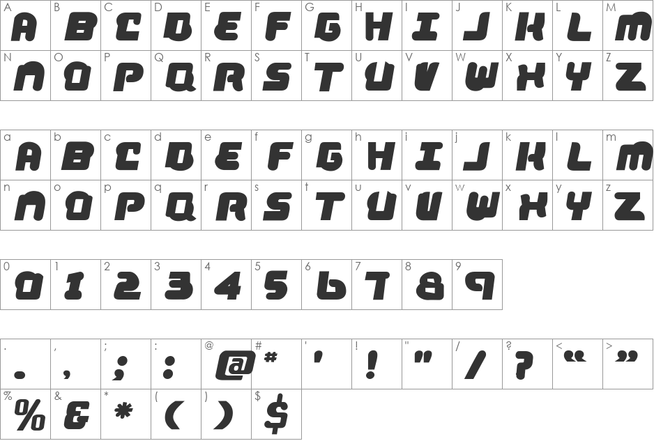 KAMPUCHEA font character map preview