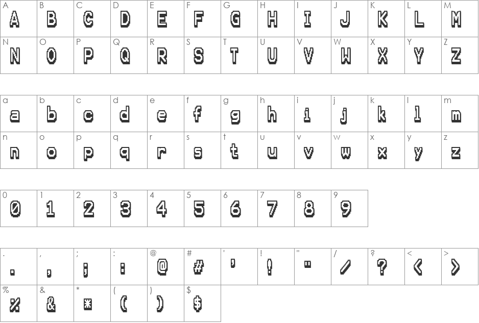 Karma font character map preview