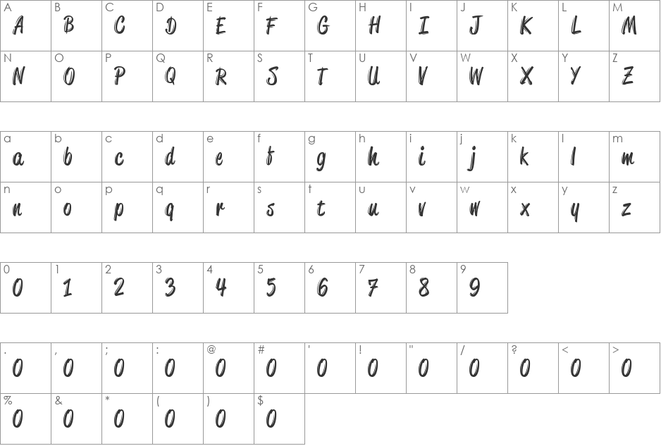 asd font character map preview