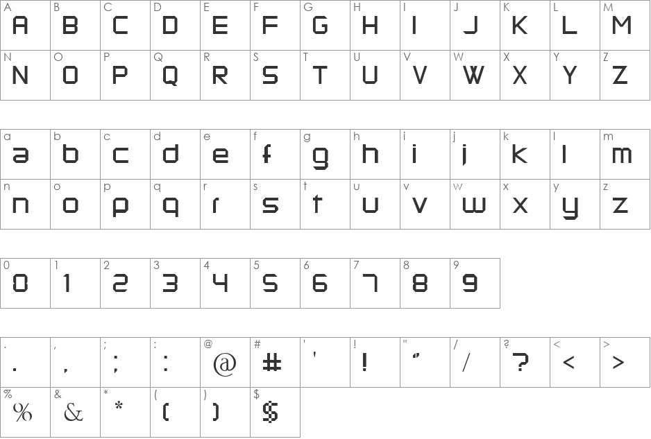 kermesse font character map preview