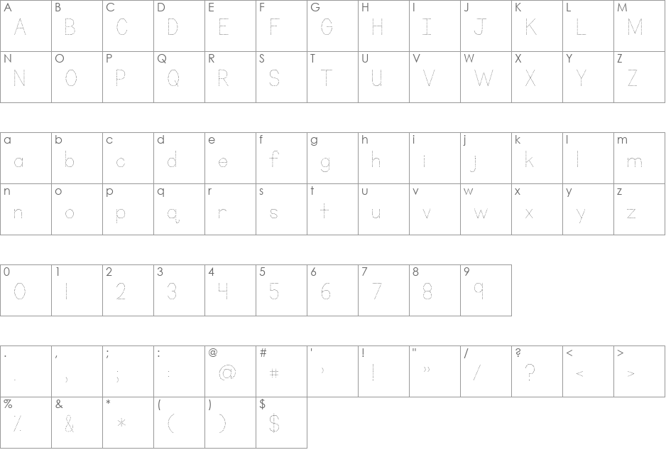 KG Primary Dots Lined Alt font character map preview