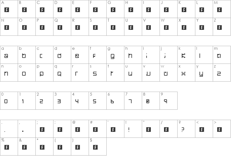 Kiki - Circle font character map preview