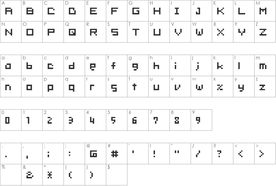 asos beats 01 font character map preview