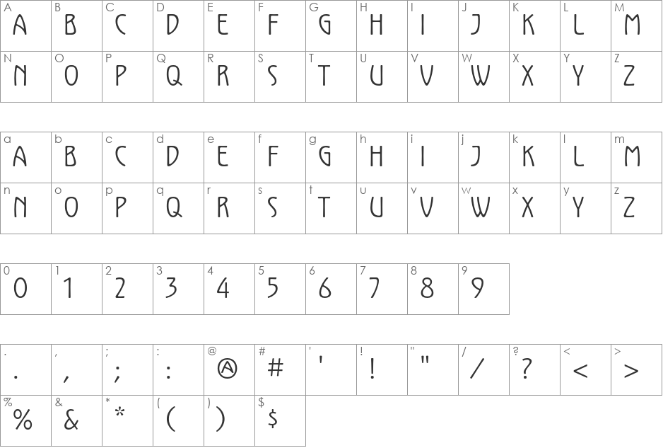 Kolo LP Std font character map preview