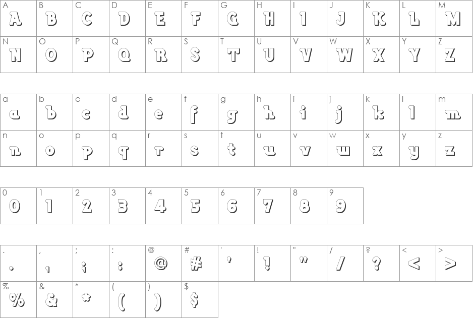 Lackawanna Weed NF font character map preview