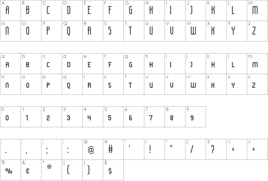 Lady Ice - Small Caps font character map preview