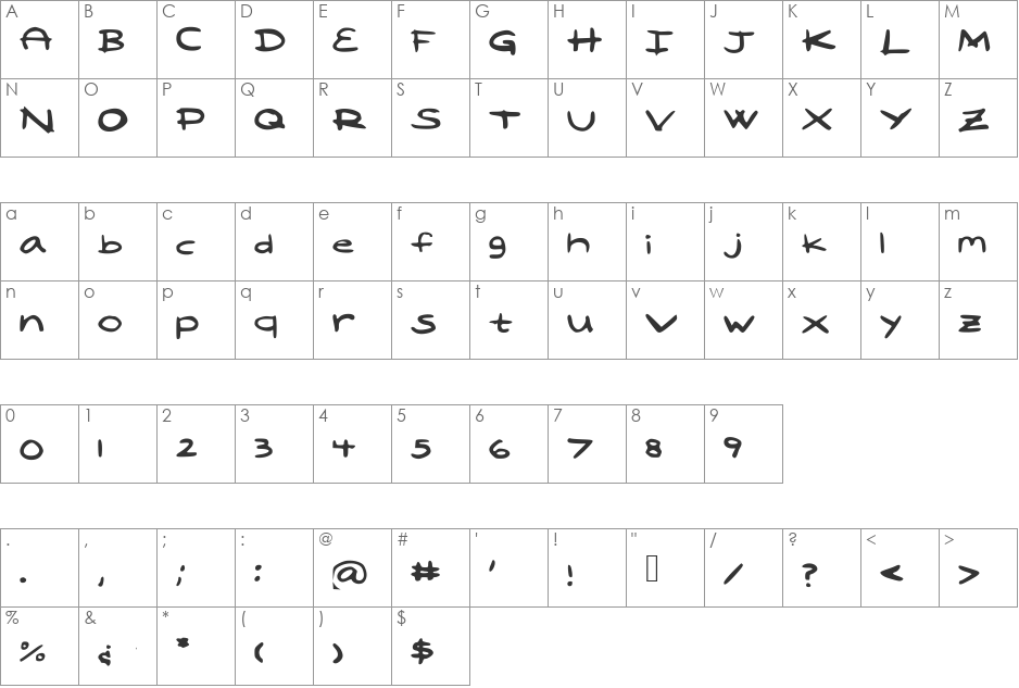 Laila font character map preview