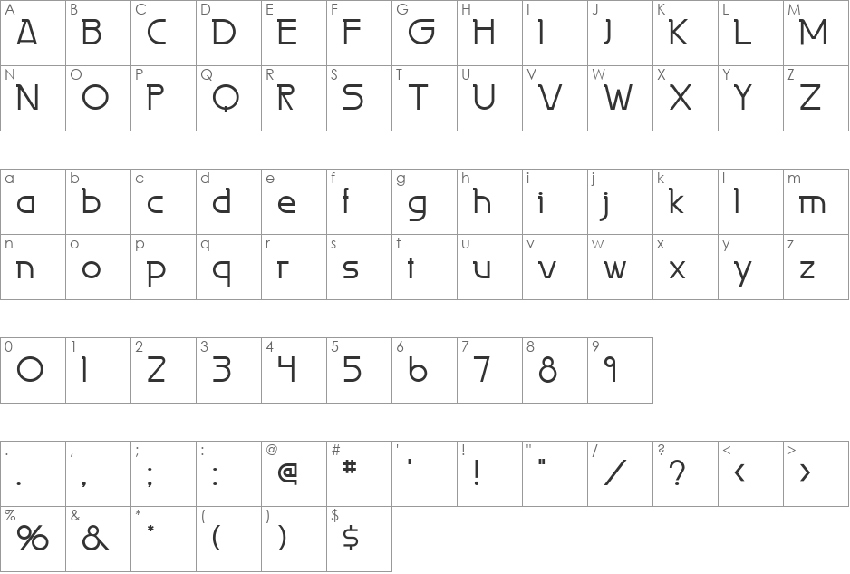 LaPerutaFLF font character map preview