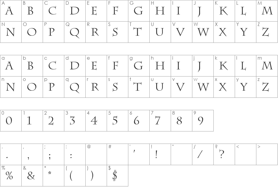 Laughersok 2 font character map preview