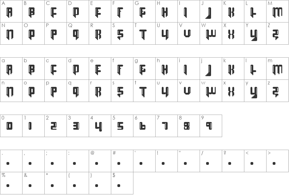 lava lava font character map preview