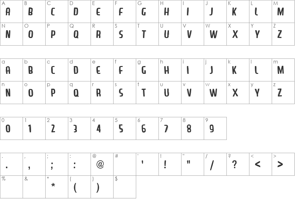 Lazy Sans font character map preview