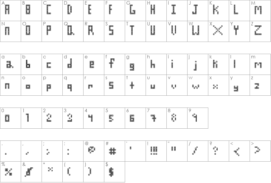 leggos :D font character map preview