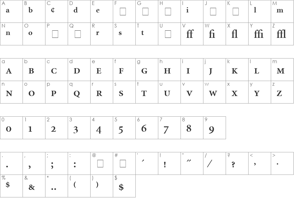 Atlantix Pro SSi font character map preview