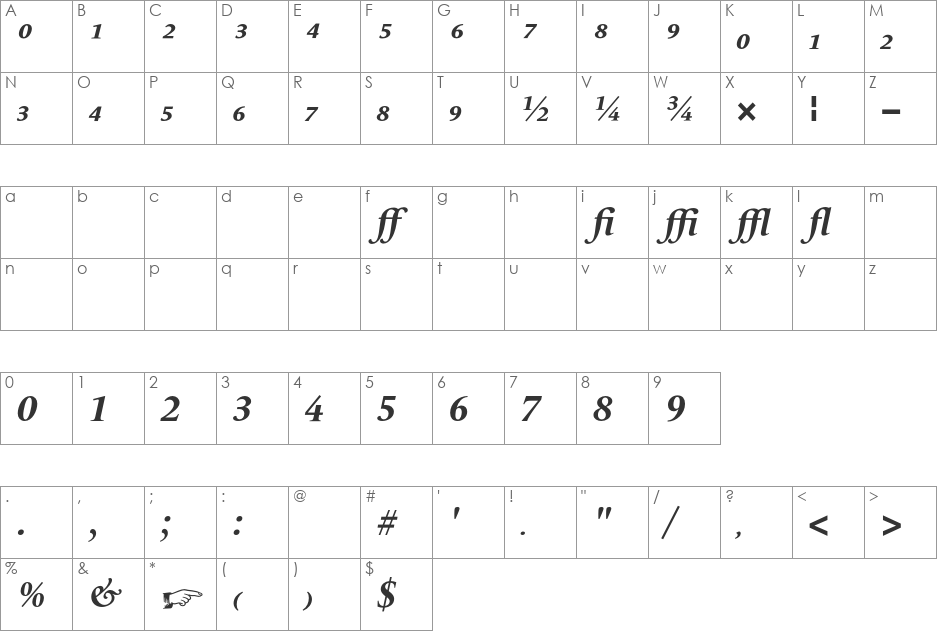 LeMonde Livre Expert font character map preview