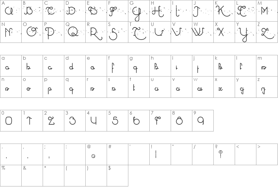 Atlas Eternal 78 font character map preview