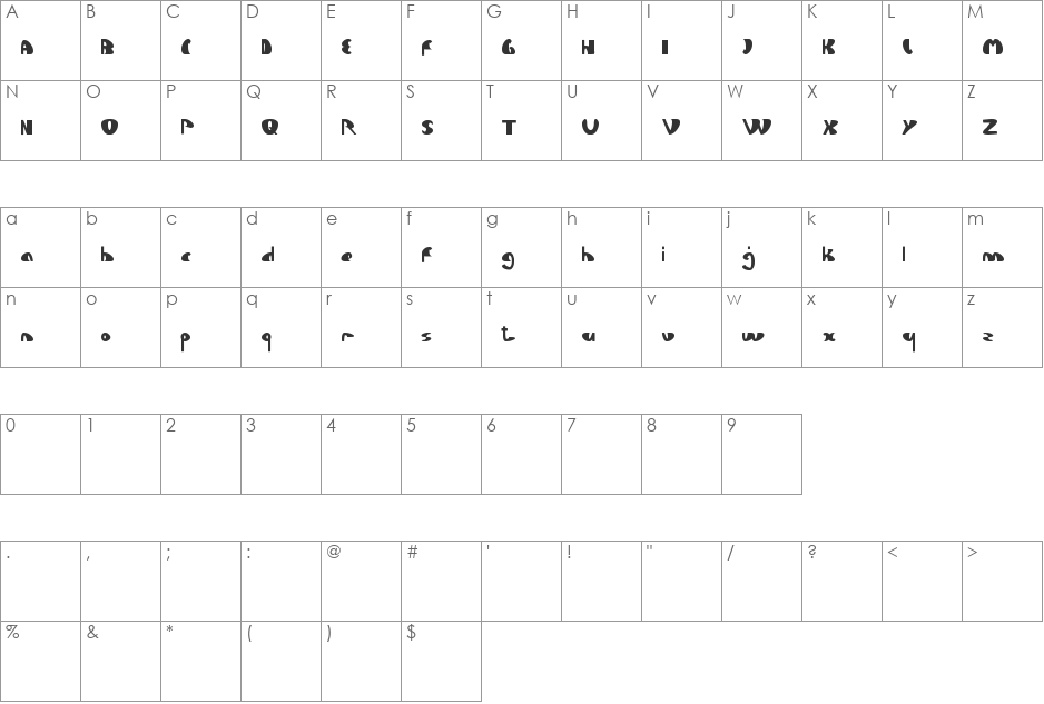 Lets Do It Again font character map preview