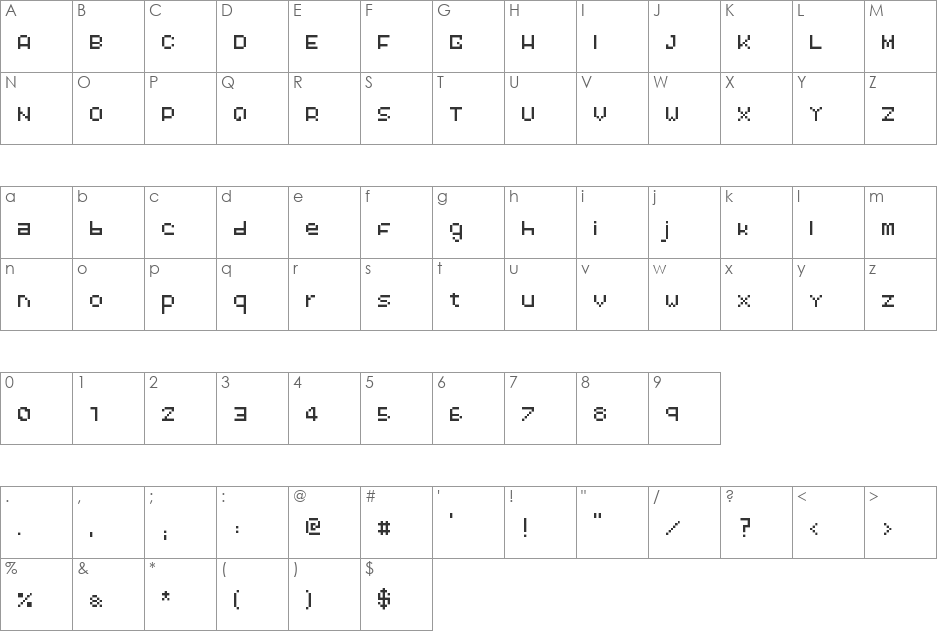 attempt font character map preview
