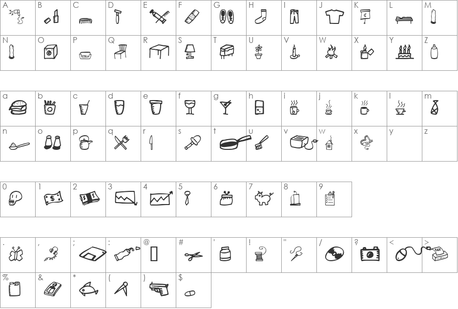 lindkvist2 font character map preview