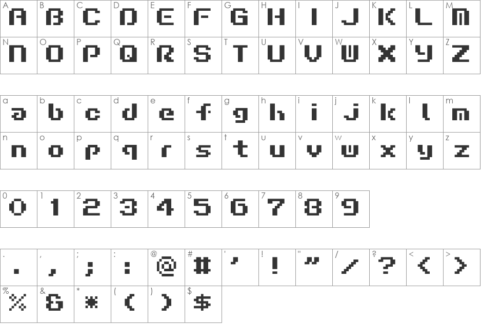 Liquid Kidz font character map preview